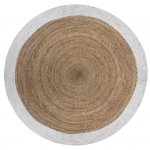 Okrągły dywan z juty brązowy