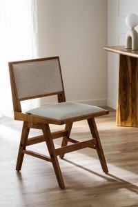 Zestaw 2 krzeseł z drewna jesionowego Lila kolor brązowy