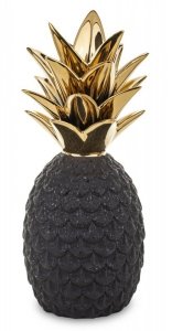 Figurka dekoracyjna ananas czarno złoty 29,5x13x13