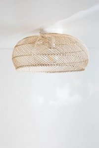 Lampa sufitowa José plafon metalowo-bambusowy w naturalnym kolorze
