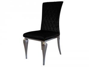 Tapicerowane welurowe wytworne krzesło na stylizowanych nogach