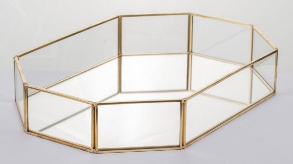 Taca lustrzana, wzór geometryczny.