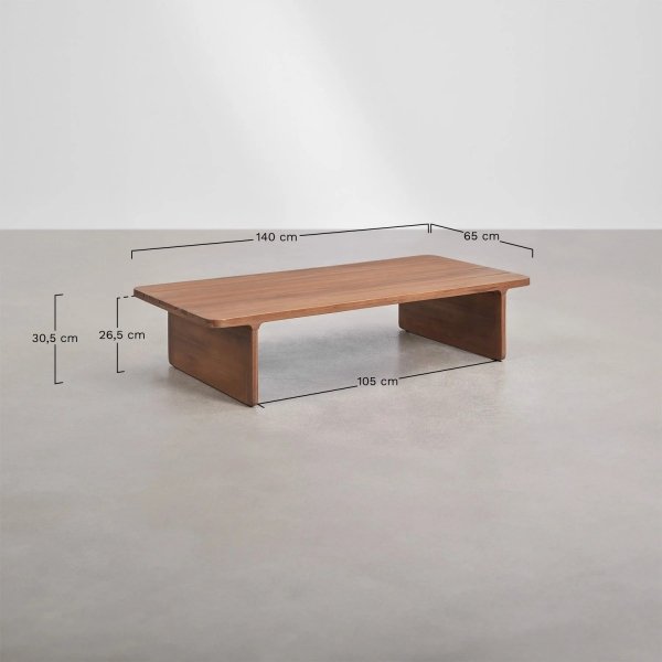 Stolik kawowy z drewna akacjowego do zestawu ogrodowego Noira - wymiary