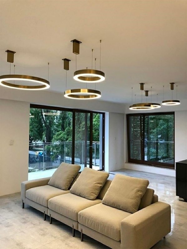 Sufitowa lampa wisząca Golden Ring 80 - LED