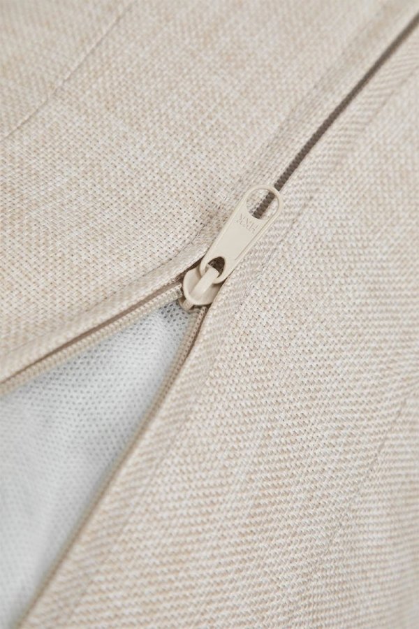 Zestaw ogrodowy Noira z sofą 3-osobową, fotelami i stolikiem kawowym z drewna akacjowego - materiał pokrycia