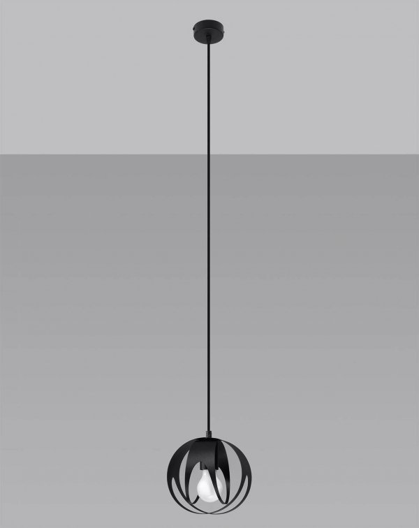 Pojedyncza lampa wisząca spot czarny Toulouse