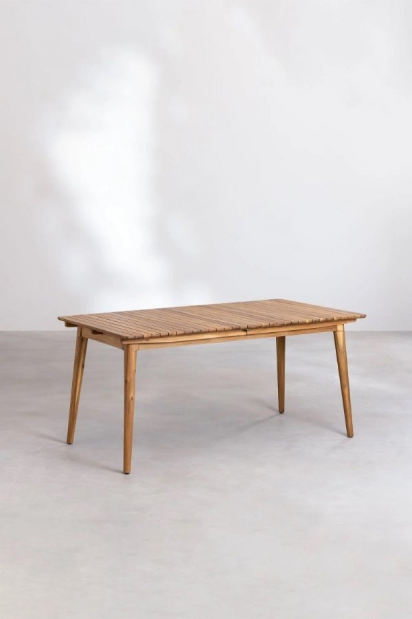 zestaw ogrodowy Terry stół rozkładany  (160-210x90 cm) + 6 krzeseł z drewna akacjowego brąz