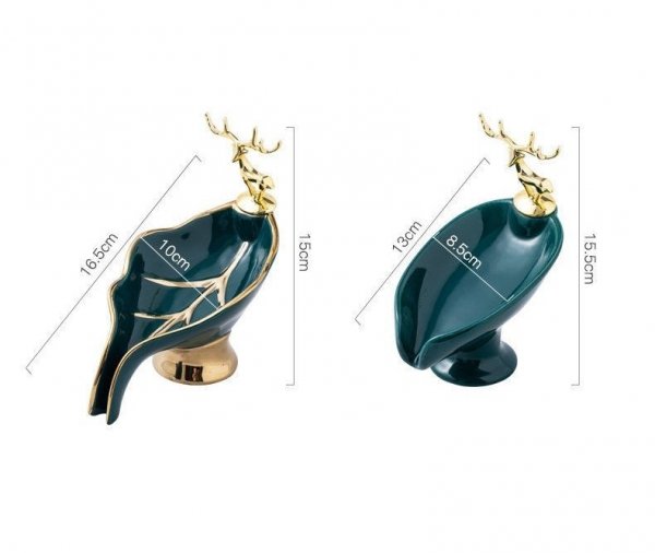 Mydelniczka ceramiczna samoodpływowa designerska podstawka pod mydło do łazienki