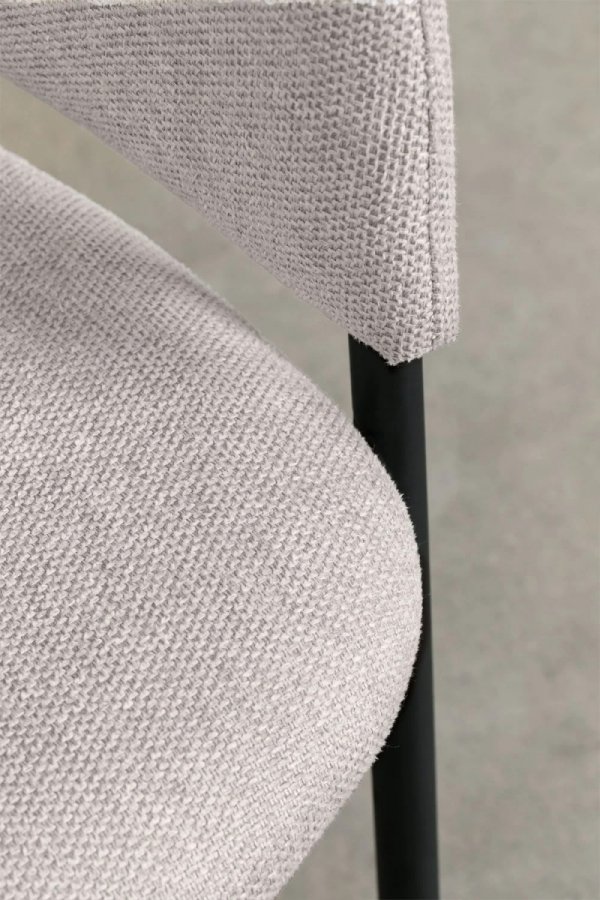 Krzesło do stołu jadalnianego Nelon Distressed White z podłokietnikami