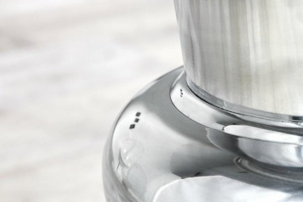 Bardzo wysoki 75 cm wazon srebrny - aluminium