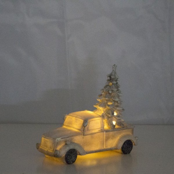 Figurka samochód z choinką podświetlany led