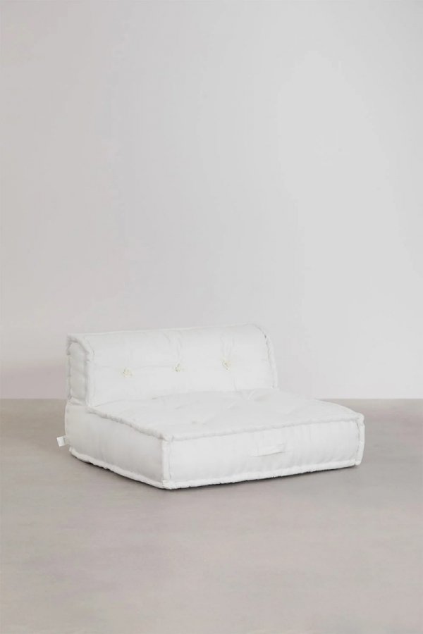 Bawełniana sofa modułowa 3 częściowa do salonu boho Daisy biała