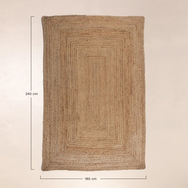 Dywan z juty na podłogę 240 x 160 cm Temper
