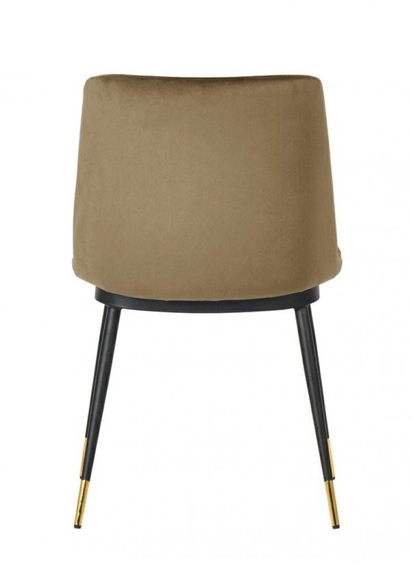 Tapicerowane krzesło w kolorze khaki beżowym