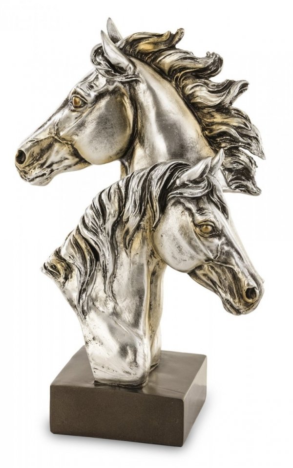 Figurka dekoracyjna dwie głowy koni na podstawce