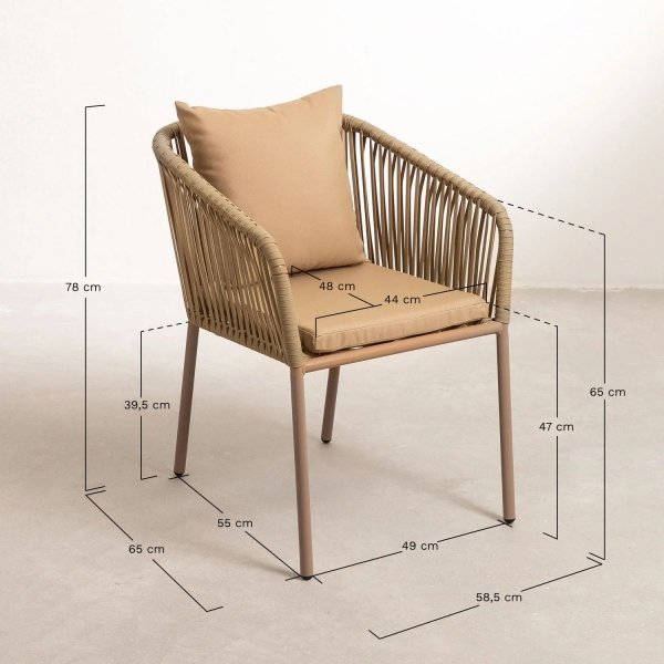 Krzesło ogrodowe Arhizza Supreme Celadón/Mokka Brąz/Red Roof/Grey/
