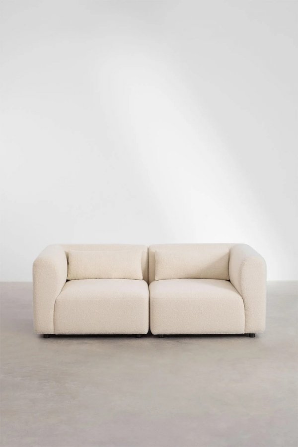 Sofa dwuosobowa Fogiel do salonu meble modułowe beżowe
