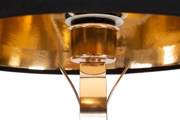 Lampa na stół stolik Cady do salonu z metalu z czarnym abażurem