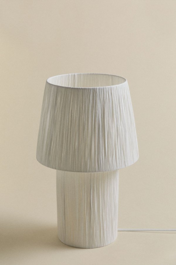 Lampa z papieru Nironalde na stolik nocny biała Sklum