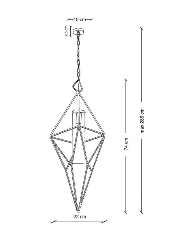 Lampa wisząca Tokyo L - złota