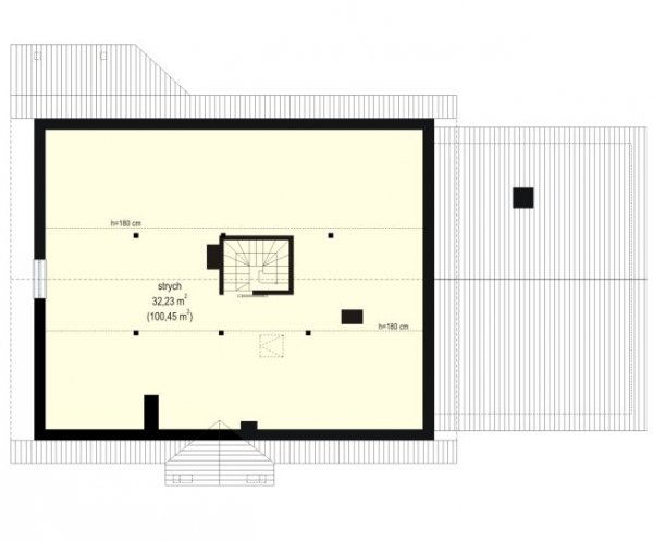 Projekt domu Niezapominajka z garażem 2 pow.netto 106.4 m2