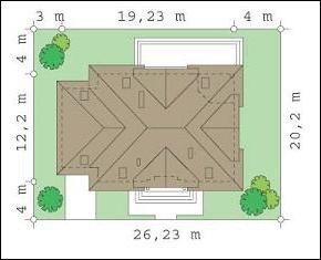 Projekt domu Benedykt III pow.netto 265,6 m2