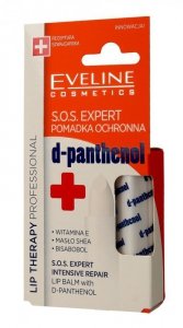 Eveline Lip Therapy Professional Pomadka ochronna do ust S.O.S.Expert d-panthenol  1szt