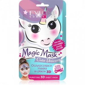 Eveline Magic Mask Oczyszczająca Maska w płacie 3D Cute Unicorn  1szt