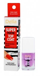 Delia Cosmetics Top Coat do paznokci Super Połysk 11ml
