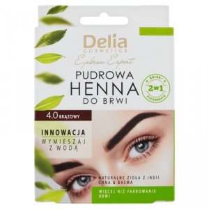 Delia Cosmetics Henna do brwi pudrowa 4.0 brązowa 4g