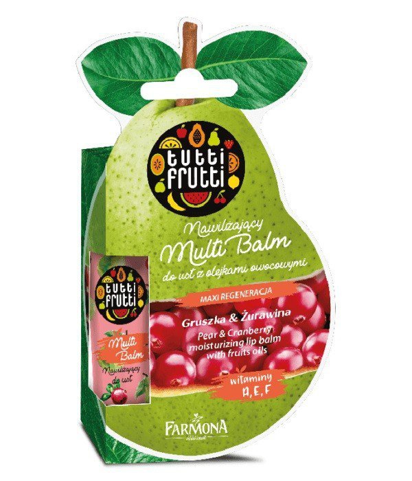 Farmona Tutti Frutti Balsam do ust nawilżający Gruszka & Żurawina 12ml