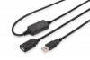 Digitus Kabel przedłużający USB 2.0 HighSpeed Typ USB A/USB A M/Ż aktywny, czarny 10m