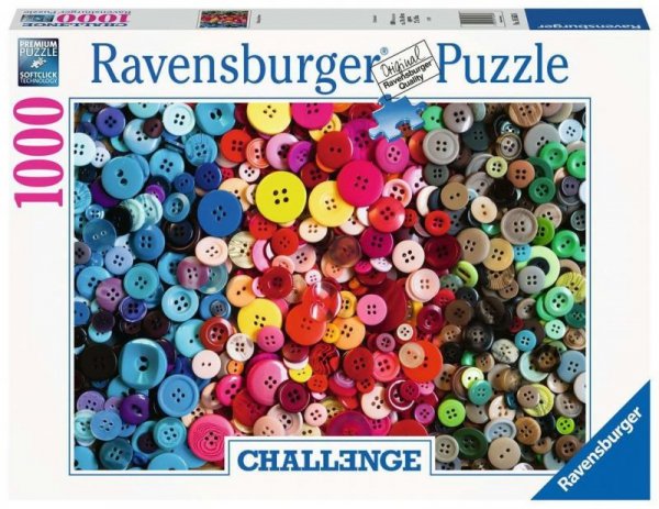 Ravensburger Polska Puzzle 1000 elementów Challange, Kolorowe guziki