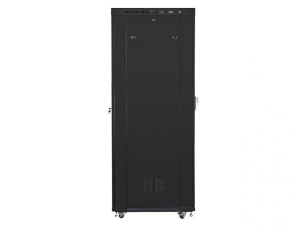 Lanberg Szafa instalacyjna rack stojąca 19 42U 600x1000 czarna, drzwi szklane lcd (flat pack)