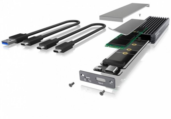 IcyBox IB-1817MC-C31 TypeC USB 3.1 (Gen 2) na PCI NVMe & SATA  M.2 2230/2242/2260/2280 SSD