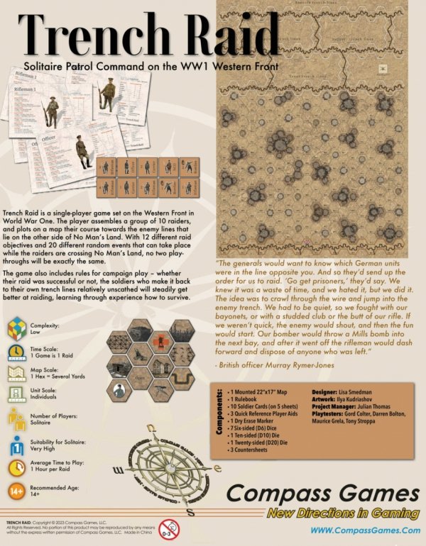 Trench Raid: Solitaire Patrol Command on the WW1 Western Front