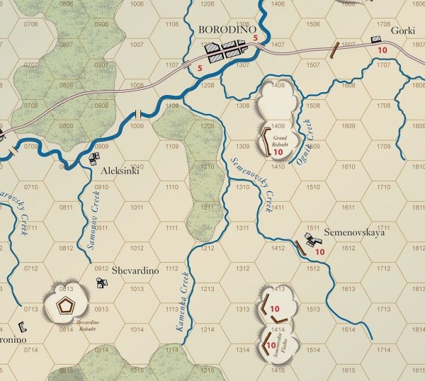 The Most Terrible Battle: Borodino 1812 canvas map 22&quot; x 28&quot;