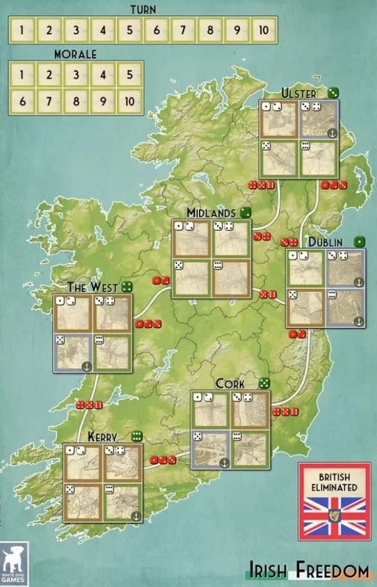 Irish Freedom canvas map 11&quot; x 17&quot;