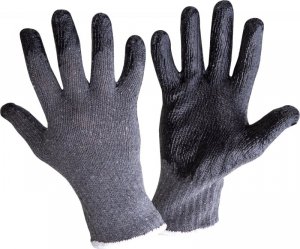 Rękawice lateks szaro-czarne l212509p, 12 par, 9,ce, lahti