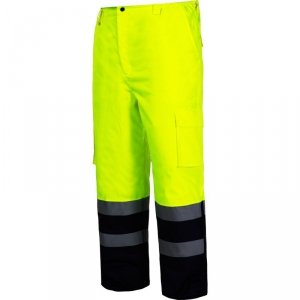 Spodnie ostrzegawcze ocieplane, żółte, 2xl, ce, lahti