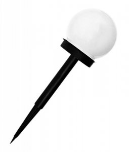 ZD50D Ogrodowa lampa solarna biała kula