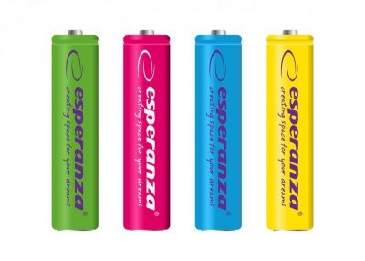 EZA107 Esperanza akumulatorki ni-mh aaa 1000mah 4szt. mix kolorów