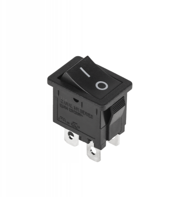 Złącze przełącznik kołyskowy czarny 6A 0-1 C5N 4pin