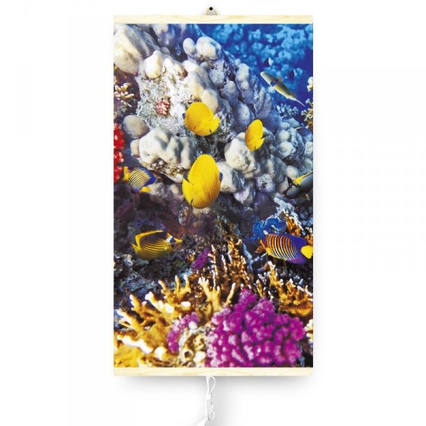 Grzejnik na podczerwień - giętki panel grzewczy 430W TRIO wzór 6 rafa koralowa, wymiary 100x57cm z regulatorem