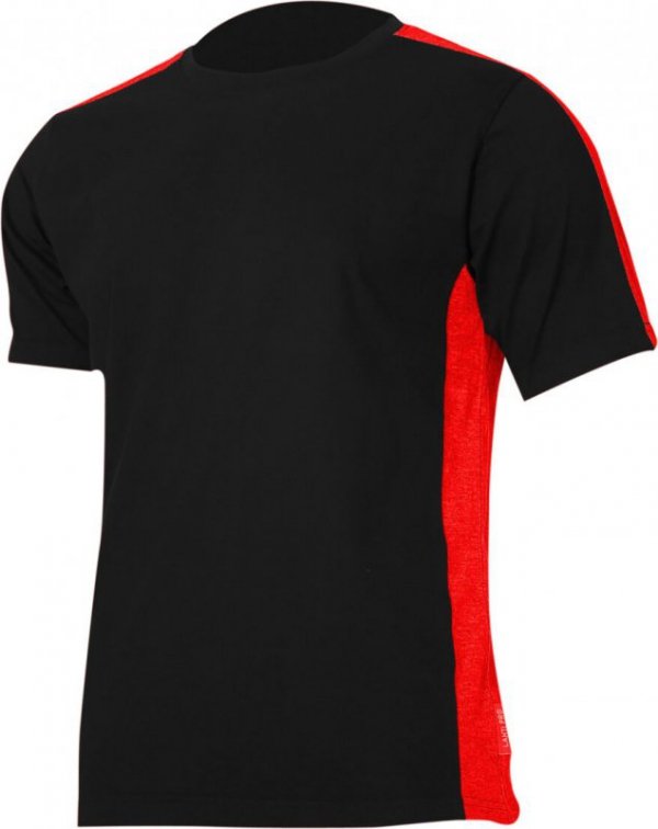 Koszulka t-shirt 180g/m2, czarno-czerw., "3xl", ce, lahti