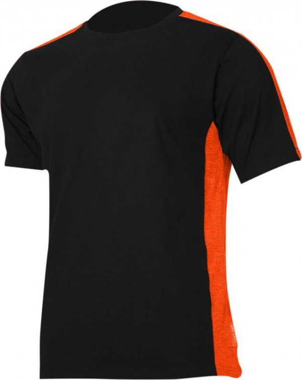 Koszulka t-shirt 180g/m2, czarno-pomarańcz., "s", ce, lahti