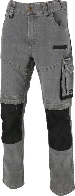 Spodnie jeansowe szare stretch ze wzmocn., "l", ce, lahti