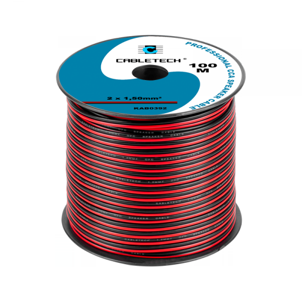 Kabel głośnikowy CCA 1.5mm czarno-czerwony