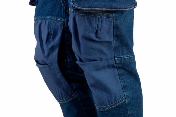Spodnie robocze DENIM, wzmocnienia na kolanach, rozmiar XS