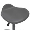 Obrotowe krzesła stołowe, 2 szt., szare, obite sztuczną skórą